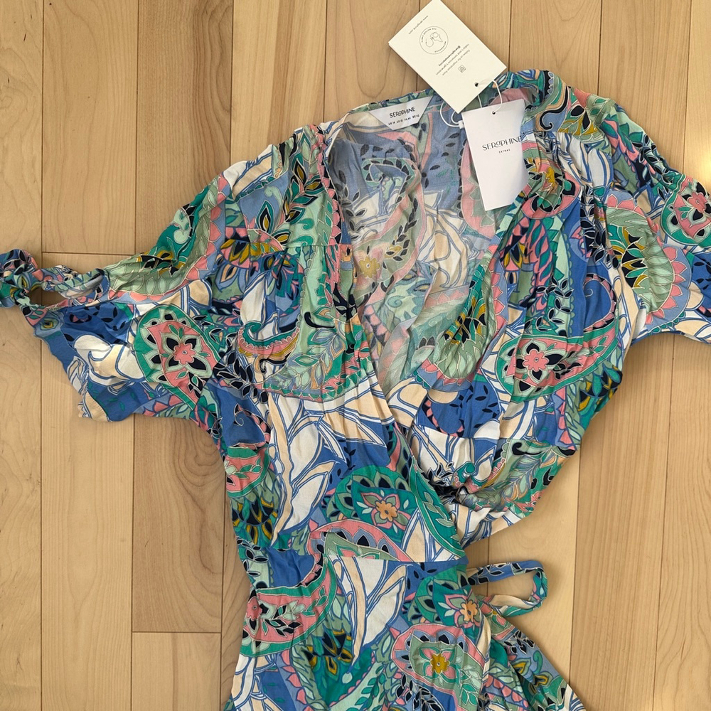 Seraphine Blue and Green Midi Dress - Picture 7 of 10
